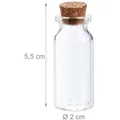 Produktbild: Relaxdays Mini Glasflaschen mit Korken, 72er Set, kleine Glasfläschchen zum Befüllen, 10ml, Deko Fläschchen, transparent