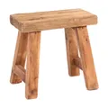 Produktbild: DESIGN DELIGHTS Vintage SITZHOCKER Rustic | 41x42x24 cm (HxBxT), Teakholz | Holzhocker, Teakhocker, Pflanzenhocker | Farbe: 08 honigfarben gewachst