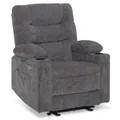 Produktbild: M MCombo Relaxsessel mit Liegefunktion, Fernsehsessel Elektrisch Verstellbar, TV Sessel, Recliner Chair, Chenille Stoff, USB & Getränkehalter, Wohnzimmer, 7033 (Grau)