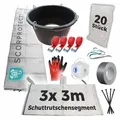 Produktbild: Scorprotect® Schuttrutsche Bauschuttrutsche 9 m flexibel mit Einfülltrichter, 20x Flachsäcke und Zubehör