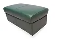 Produktbild: Quattro Meble Grüner Echtleder Hocker aufklappbar mit Stauraum Sitzhocker Rindsleder Sitzwürfel 90x55 Fußhocker Polsterhocker Puff grünes Glanz Echt Leder Antique H-5 Green