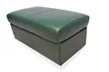 Produktbild: Grüner Echtleder Hocker 90x55 aufklappbar mit Stauraum Sitzwürfel Leder Antique