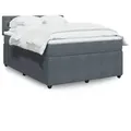 Produktbild: vidaXL Boxspringbett mit Matratze Dunkelgrau 160x200 cm Samt