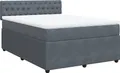 Produktbild: vidaXL Boxspringbett mit Matratze Dunkelgrau 160x200 cm Samt