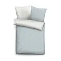 Produktbild: biberna 0840500 Wende-Bettwäsche Garnitur mit Kopfkissenbezug Melange-Flanell 1x 135x200 cm + 1x 80x80 cm, ciel