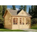 Produktbild: Gartenhaus Clockhouse® 44 Royal Iso Gartenhaus Aus Holz, Holzhaus Mit 44 Mm Wandstärke Blockbohlenhaus - Alpholz
