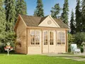 Produktbild: Alpholz Gartenhaus Holz CLOCKHOUSE® Royal, BxT: 444x354 cm, in Naturbelassen mit 44mm Wandstärke