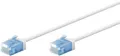 Produktbild: goobay 74300 CAT 6A Patchkabel slim/Ultraflexibles RJ45 CAT 6A Netzwerkkabel U/UTP CU/Dünnes Ethernet Kabel mit kurzen Steckern / 10 Gbit/s LSZH, Knickschutz/weiß 7,5m