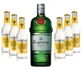 Produktbild: Gin Tonic Set - Tanqueray London Dry Gin 0,7l 700ml (47,3% Vol) + 6x Fever Tree
