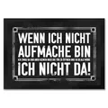 Produktbild: speecheese Wenn ich Nicht aufmache Bin ich Nicht da! Fußmatte in 35x50 cm mit geheimer Botschaft Fußabtreter als lustige Geschenkidee für Freunde und Kollegen wenn Man mal Keine Lust hat dem