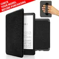 Produktbild: MyGadget Hülle für Kindle 11. Generation [ Modell : RS23CV | C2V2L3 Release: 2022 | 2024 ] mit Handschlaufe & Auto Sleep | Wake Funktion - Flip Case in Schwarz