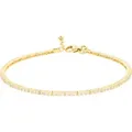 Produktbild: SuzanGold Tennisarmband Damen Echtgold Micro-Tennisarmband 375 Gelbgold