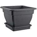 Produktbild: Pflanzkübel Blumentopf 38x38cm Wasserspeicher Pflanztopf Blumenkübel 18 Liter 18 Anthrazit