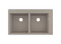 Produktbild: hansgrohe Einbauspüle 43316380 880 x 510 mm, 2 Hauptbecken, Hahnlöcher vordefiniert, betongrau