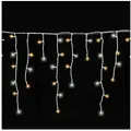 Produktbild: Gartenpirat LED-Lichterkette Eisregen LED-Beleuchtung Weihnachtsdeko für außen mit Timerfunktion, 12 m weiß 12 m