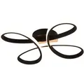 Produktbild: Trio LED Deckenleuchte Fly 40 cm x 7,5 cm x 40 cm Schwarz Matt