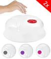 Produktbild: 2x Mikrowellen Abdeckhaube Abdeckung Deckel Mikrowelle Haube mit extra Ventil