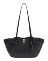 Produktbild: GUESS Yesba Girlfriend Shoulder Satchel Bag Schultertasche Coal Logo dunkelgrau