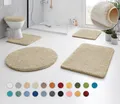 Produktbild: Kleine Wolke Badematte RELAX, Höhe 30 mm, rutschhemmend beschichtet, fußbodenheizungsgeeignet, Polyacryl, rund, Badteppich, Uni Farben, rechteckig, rund & als Set erhältlich