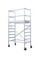 Produktbild: AC BASIC-M Rollgerüst | Alu Gerüst | 4,30m Arbeitshöhe | TÜV/GS geprüft | für Innen und Außen | Aluminium Rollrüstung | DIN EN 1004 & 1298 | fahrbar | Plattform mit Luke | erweiterbar