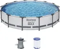 Produktbild: Bestway Steel Pro MAX Frame Pool-Set mit Filterpumpe Ø 427 x 84 cm, lichtgrau
