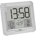 Produktbild: TFA Dostmann Digitale Funk Wetterstation Metro Plus, 35.1164.02, inkl Aussensender, Temperatur und Luftfeuchtigkeit, Wettervorhersage, großes Display, inkl Funkuhr, weiß mit Batterien