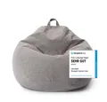 Produktbild: Lumaland Sitzsack Comfort Line, Indoor Beanbag 90x110x50cm mit 1,9 Mio. EPS-Perlen, Weiches Bodenkissen,  Sessel für Kinder & Erwachsene, 250L Volumen