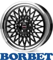Produktbild: 4x Borbet B 8,5X19 5/108 ET40 Black Rim Polished