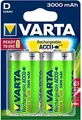 Produktbild: Varta Recharge Accu Power D 3000 mAh 2er-Pack (vorgeladener NiMH-Akku, Micro, wiederaufladbarer Akku, gebrauchsfertig), Wiederaufladbarer Akku, D, Nickel-Metallhydrid (NiMH), 1,2 V, 2 Stück(e), 3000 m