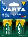 Produktbild: Varta Recharge Accu Power D 3000 mAh 2er-Pack (vorgeladener NiMH-Akku, Micro, wiederaufladbarer Akku, gebrauchsfertig), Wiederaufladbarer Akku, D, Nickel-Metallhydrid (NiMH), 1,2 V, 2 Stück(e), 3000 mAh