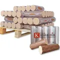 Produktbild: 100 kg Nestro Briketts Hartholzbriketts aus Buche & Eiche | 10 x 10 kg Holzbrikett auf Palette | Energie Kienbacher®