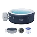 Produktbild: Bestway Lay-Z-SPA Energiespar-Whirlpool Miami AirJet, Ø 180 x 66 cm, 4 Personen, Heizung, Frostwächter, 120 AirJet-Düsen, Energiespardämmung, Thermo-Abdeckung, Dunkelblau