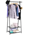 Produktbild: SONGMICS Kleiderständer, 2 Ablagen, Metallgestell, platzsparend