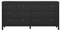 Produktbild: CALICOSY - Doppelte Kommode mit 8 Schubladen matt schwarz B159,6 cm – BARCELONE