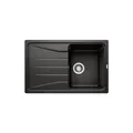 Produktbild: BLANCO SONA 45 S | Granitspüle aus SILGRANIT schwarz | Einbauart: Einbau von Oben | reversibel | für 45 cm breite Unterschränke | Großes Becken | Reinigungsfreundliche Öberfläche | [78x50x20,2 cm]