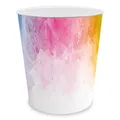 Produktbild: itenga Papierkorb für Kinder und Erwachsene mit Motiv - rund ca. 11 Liter - Mülleimer fürs Kinderzimmer oder Büro - stabiler Kunststoff (Motiv Regenbogen)