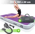 Produktbild: AIR Tracking TRACK Matte - aufblasbar, Tumbling 10/20 cm hoch, mit elektrischer Pumpe, Farbwahl, Größenwahl Farbe: Richlavender-Grey Maße: 200x100x20cm