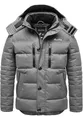 Produktbild: Amaci&Sons Herren Gefütterte Winter Jacke für Männer mit Kapuze 9138 Grau XL