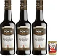 Produktbild: Ponti Aceto Balsamico di Modena IGP, 3x500ml, aus ausgewählten Rebsorten+Polpa