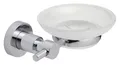 Produktbild: tesa Seifenspender 1x tesa LOXX Seifenablage, (Komplett-Set, 2-tlg), chrom-weiß 11,2 cm : 14 cm : 5 cm