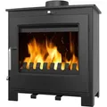 Produktbild: Kleiner Kaminofen K05, externe Zuluft, Holz&Kohle + dauerbrandf. – 4,6/6,2 kW - Schwarz