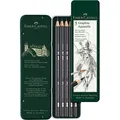 Produktbild: FABER-CASTELL Graphit Aquarelle Bleistifte HB, 2B, 4B, 6B, 8B schwarz, 5 St.