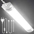Produktbild: Feuchtraumleuchte LED Neutralweiß IP66 Wasserdicht Keller Garage Büro 40cm 4000K