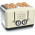 Produktbild: Toaster für 4 Scheiben, 1630 w, Automatik, Edelstahl, Wärmeisolierendes Doppelwandgehäuse, beige - Arendo