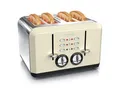 Produktbild: Arendo Toaster für 4 Scheiben, 1630 W, Automatik, Edelstahl, Wärmeisolierendes Doppelwandgehäuse, beige