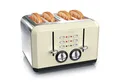 Produktbild: Arendo Toaster 4-Scheiben, Automatik, Edelstahl, Wärmeisolierendes Doppelwandgehäuse, 4 kurze Schlitze, für 4 Scheiben, 1630 W, Bräunungsgrad 1-6, Aufwärm- & Auftaufunktion, GS-zertifiziert
