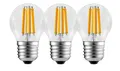 Produktbild: TRANGO LED-Leuchtmittel E27002, 3er Pack E27002-3 LED Filament Birne 5 Watt 450 Lumen - 2700K warmweiß leuchtend Ersatz für 60W Glühlampe - Glühbirne - Lampe Birne in Tropfen Form mit E27 Fassung Abstrahlwinkel 360°, 3 St., Lampe
