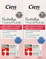 Produktbild: Cien Reichhaltige Tagespflege trockene sensible Haut Hyaluron & Mandelöl 2x 50ml