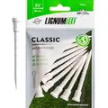 Produktbild: Dynatour Lignum Golf Tees Weiß 82mm - 12 Stück - Microwood mit Distance-Ring-System