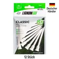 Produktbild: Golf Tee Lignum 82mm Microwood 12er Pack Weiß - Holz Kunststoff Höhe einstellbar